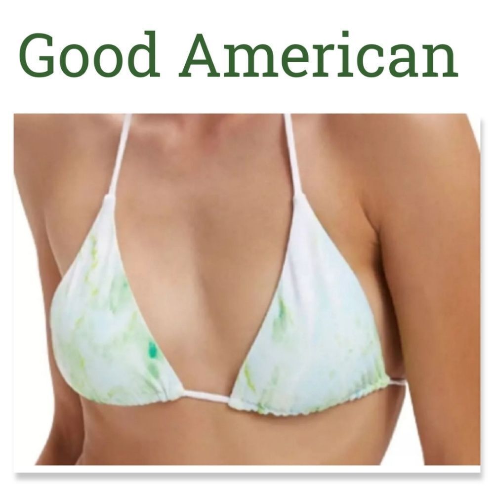 NWT Good American Green Marble Swim Top
